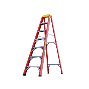 ESCALERA TIJERA 7 PASOS FIBRA DE VIDRIO